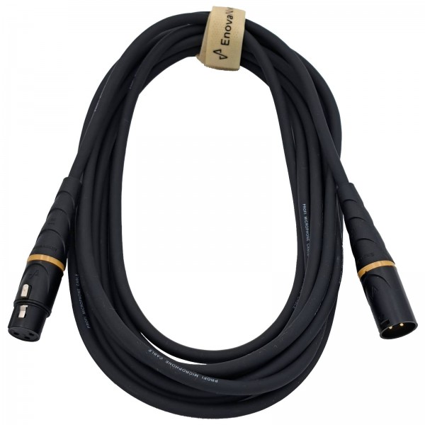 5m microphone cable with XLR connector, highly flexible audio cable with 2 x 0.22 mm².